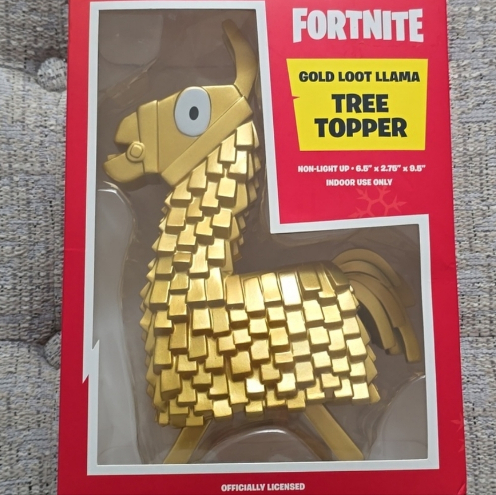 FORTNITE GOLD LOOT LLAMA TREE TOPPER COLLECTIBLE